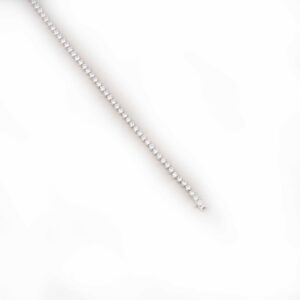 Bracelet in white gold K14 (585) with zircons stones.